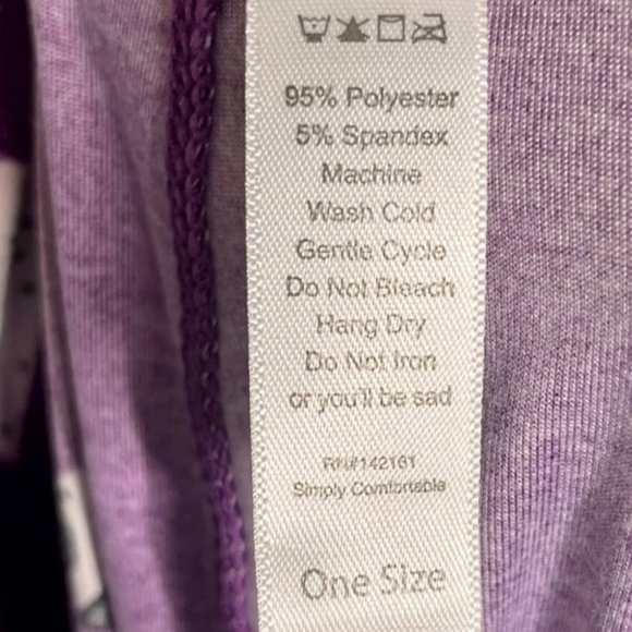 LuLaRoe Simply Comfortable Llama Alpaca Leggings -Purple/Black - OS (2-10) - Picture 8 of 9